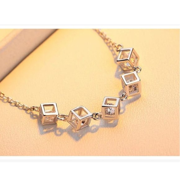 Earrings Necklace Ring And Bracelet Bundle 925 Sterling Silver - Picture 6 of 6